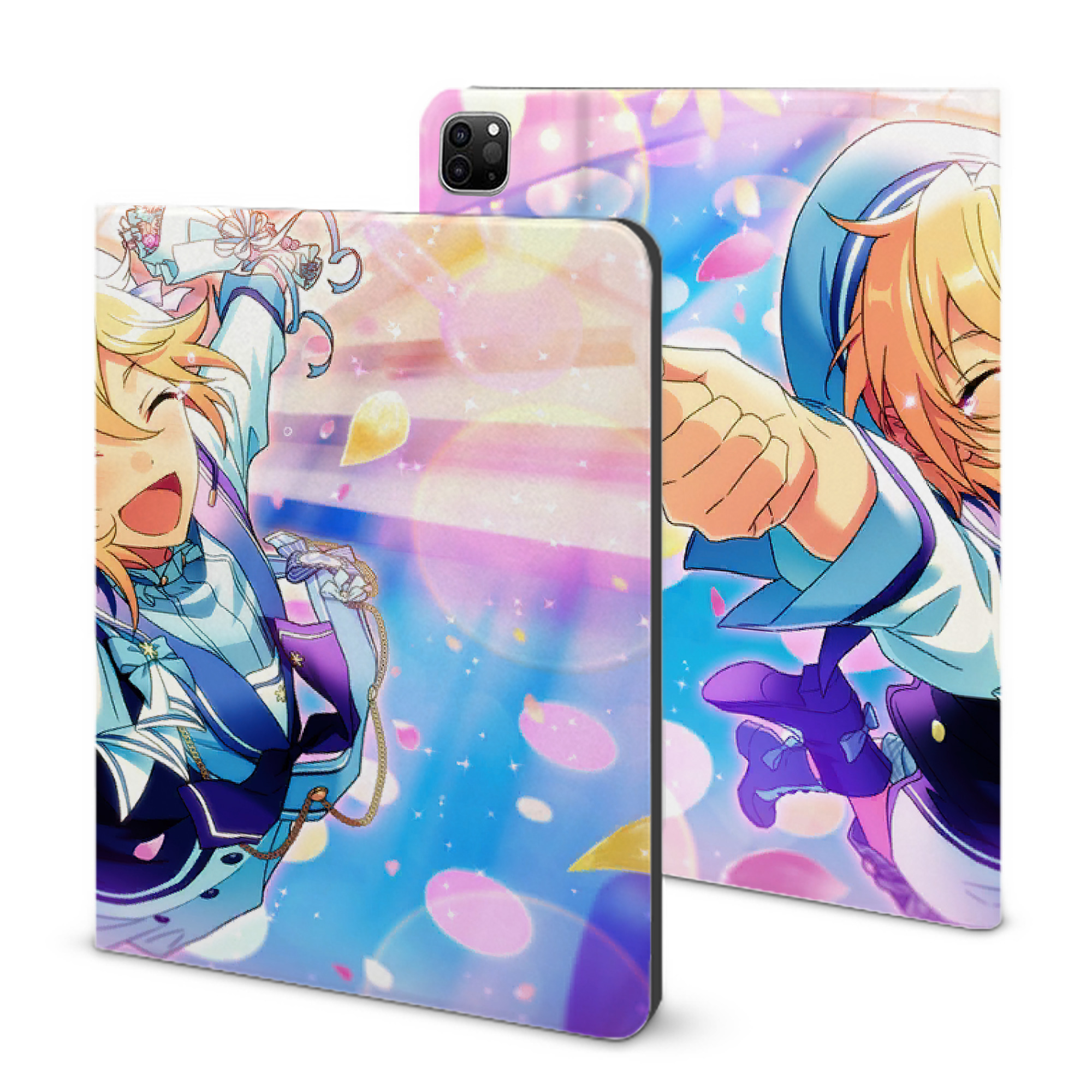 （画像用） あんさんぶるスターズ! Ensemble Stars IPad ケース ブック型 PUレザー TPU 耐衝撃 軽量 薄型 ペン収納なし 全面保護 IPad 各モデル対応